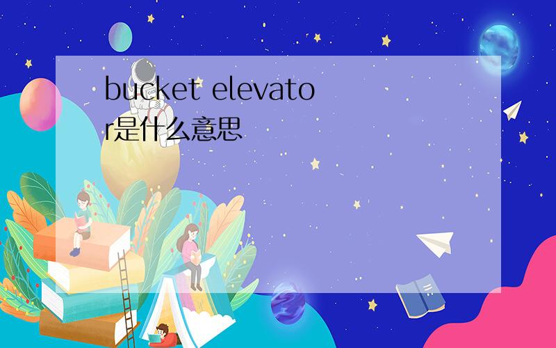 bucket elevator是什么意思